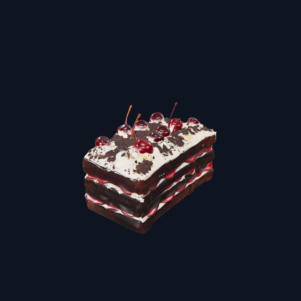 Cherry Chocolate Cake model pack